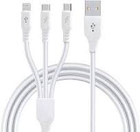 C & B & Apple type charging cable 3 in 1 in poly